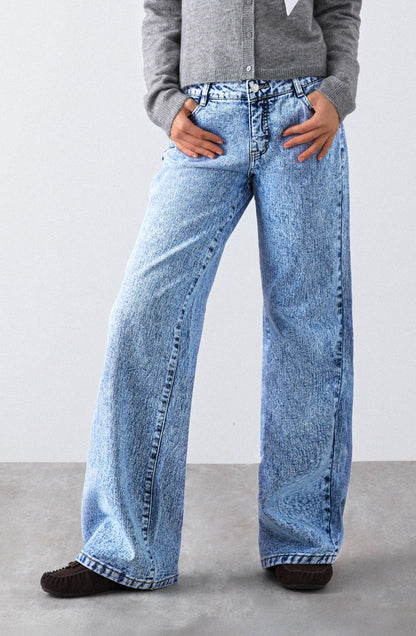 Blue Pocket Ojal Pants