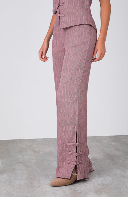 Rose Pants with Side Button Opening