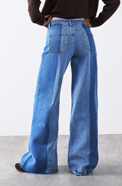 Bicolor Blue Pants