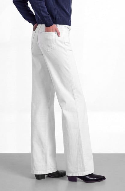 White Belted Waistband Pants