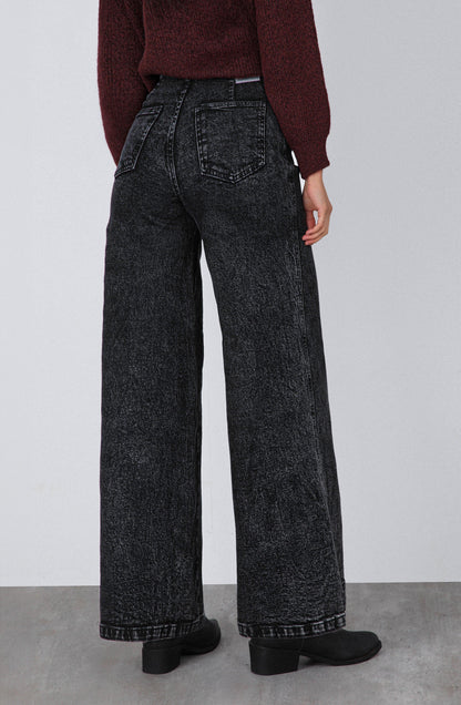 Black Eyelet Waistband Pants
