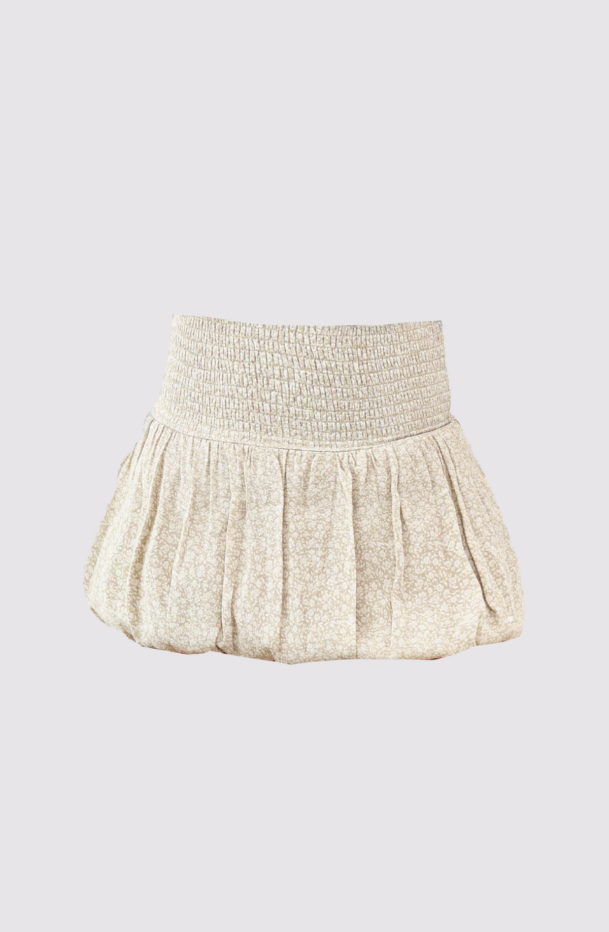 Ecru Lurex Balloon Skirt