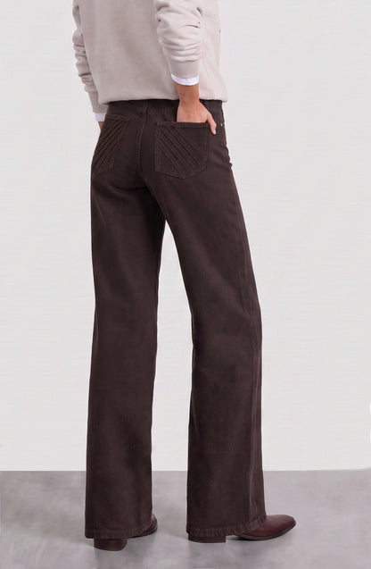 Brown Pleated Pants