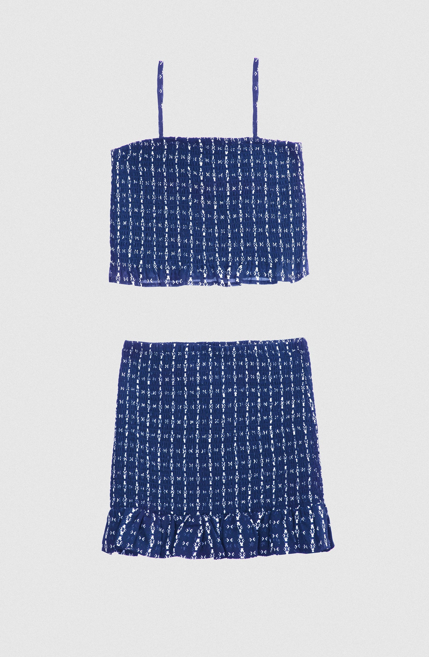 Blue Full Print Panel Top