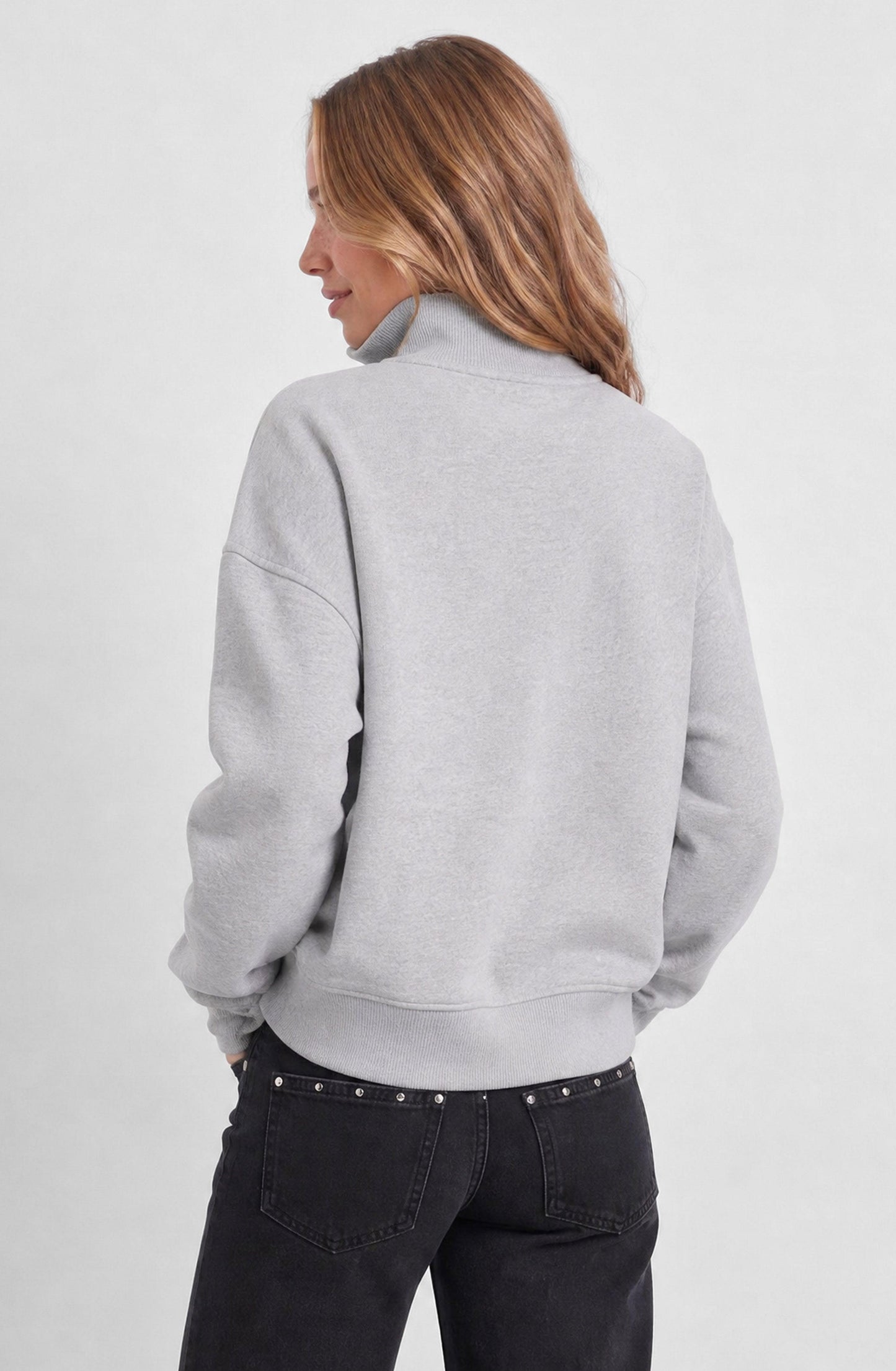 Sweatshirt Mid Zipper Grey