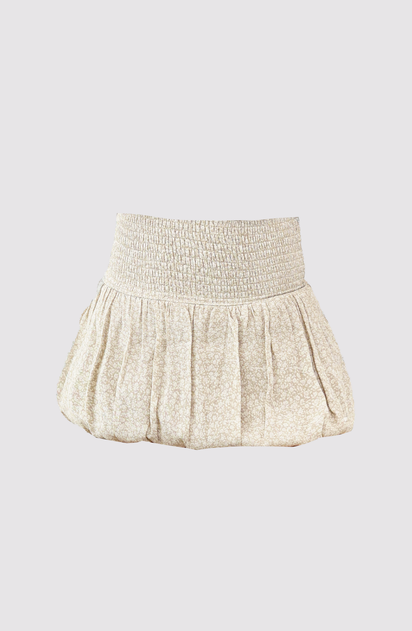 Ecru Lurex Balloon Skirt