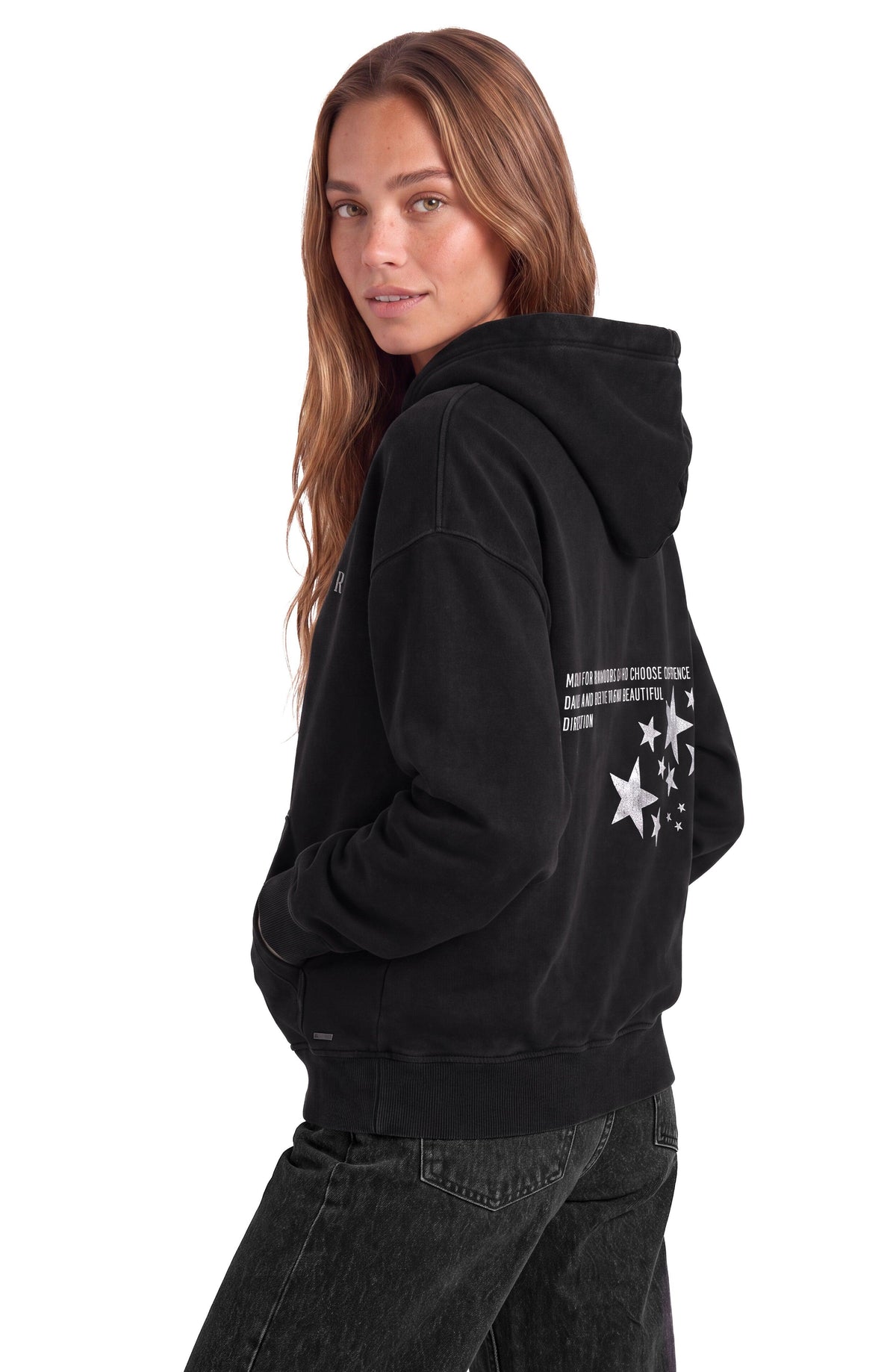 Raindoor Girls Black Hoodie Sweatshirt