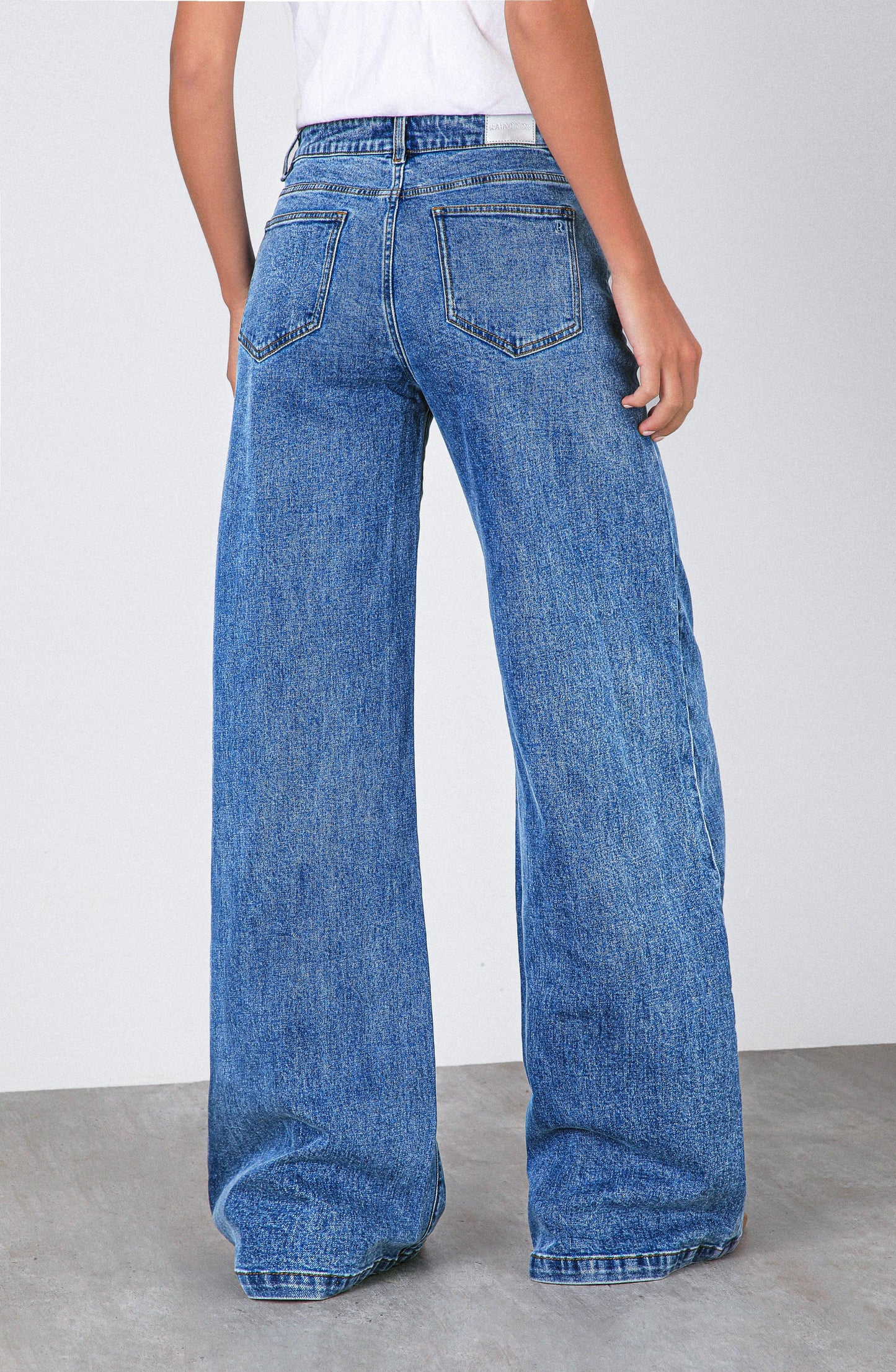 Blue Low Rise Pants