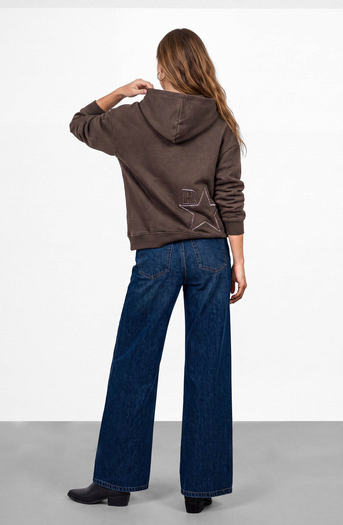 Brown Star Hoodie Sweatshirt
