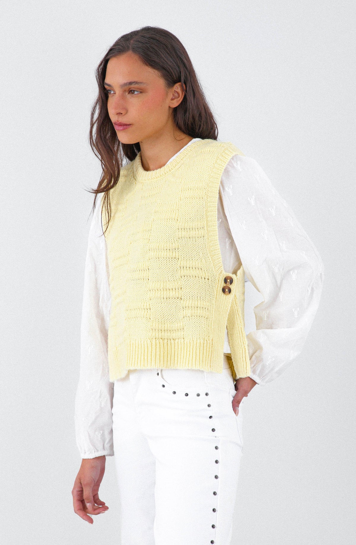Butter Yellow Knit Vest