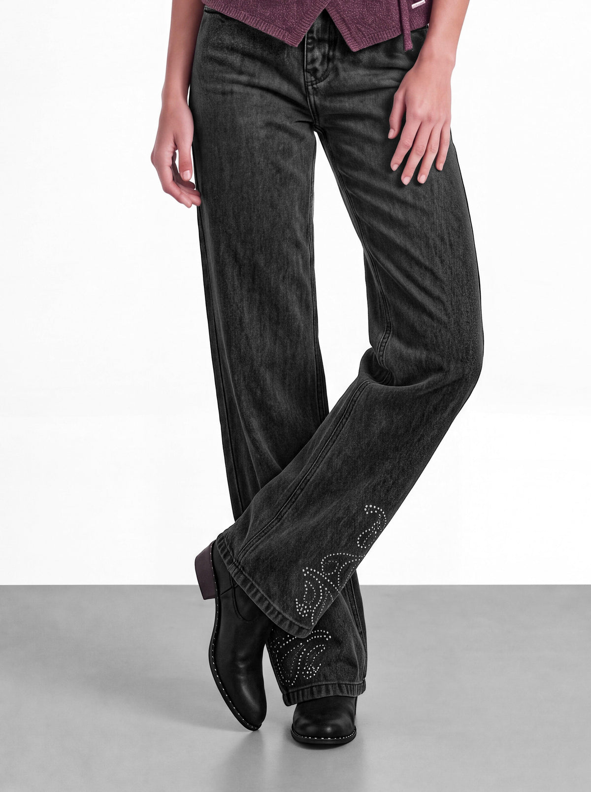 Paisley Grey Studded Pants