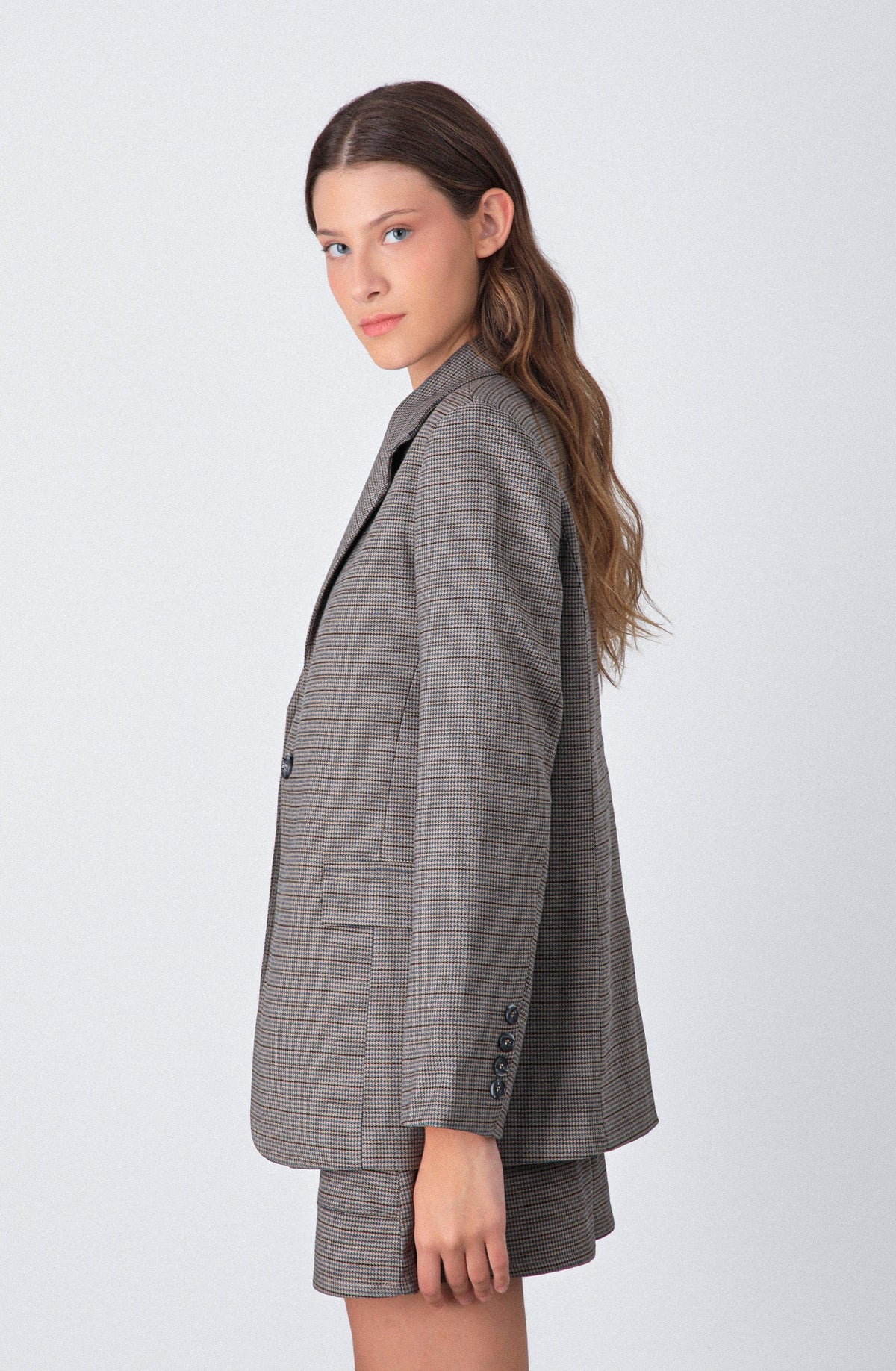 Brown Knit Blazer