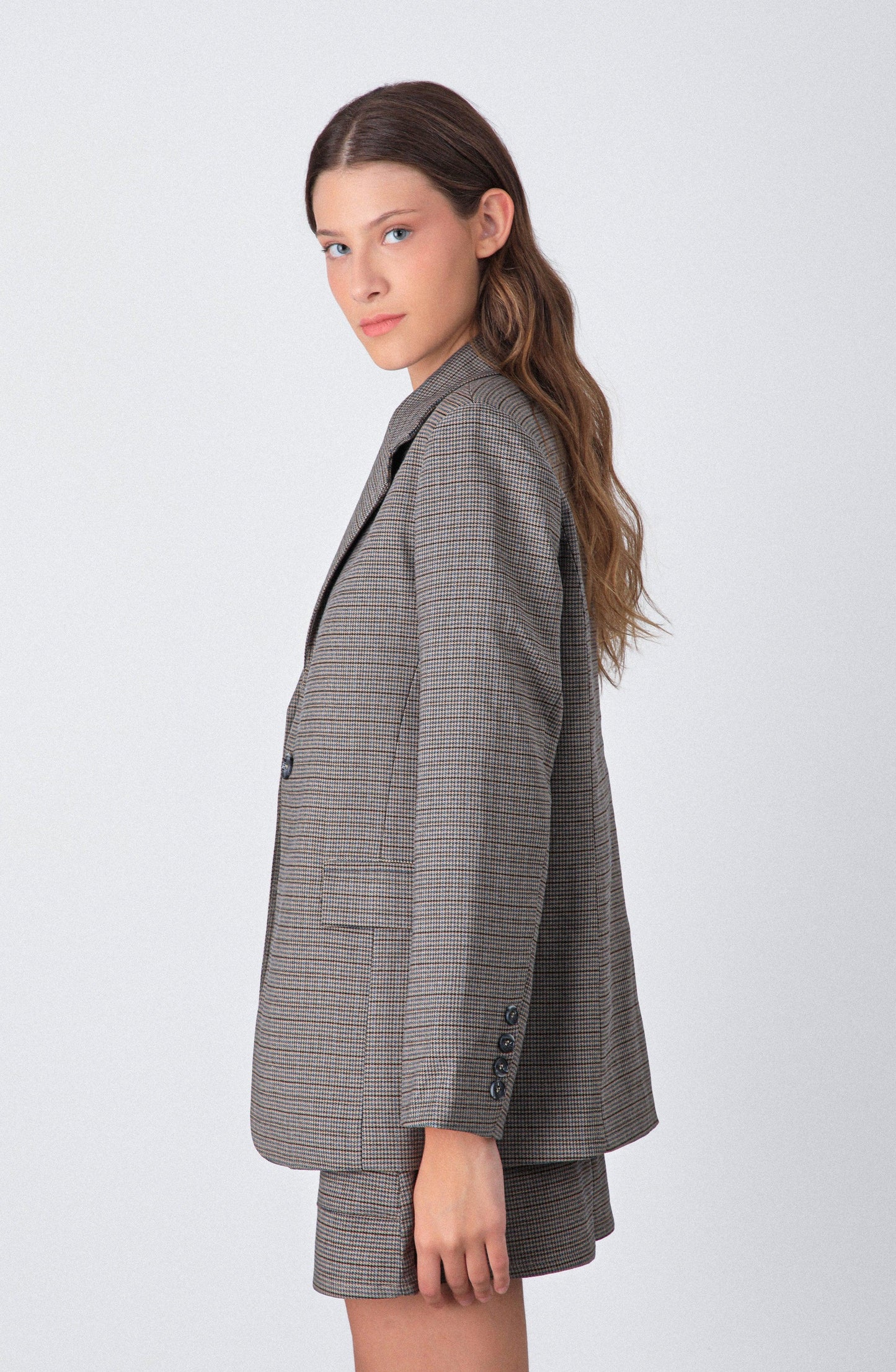 Brown Knit Blazer