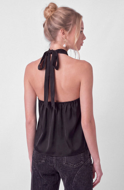 Black Halter Top