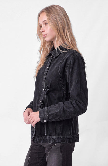 Denim Ribbon Jacket