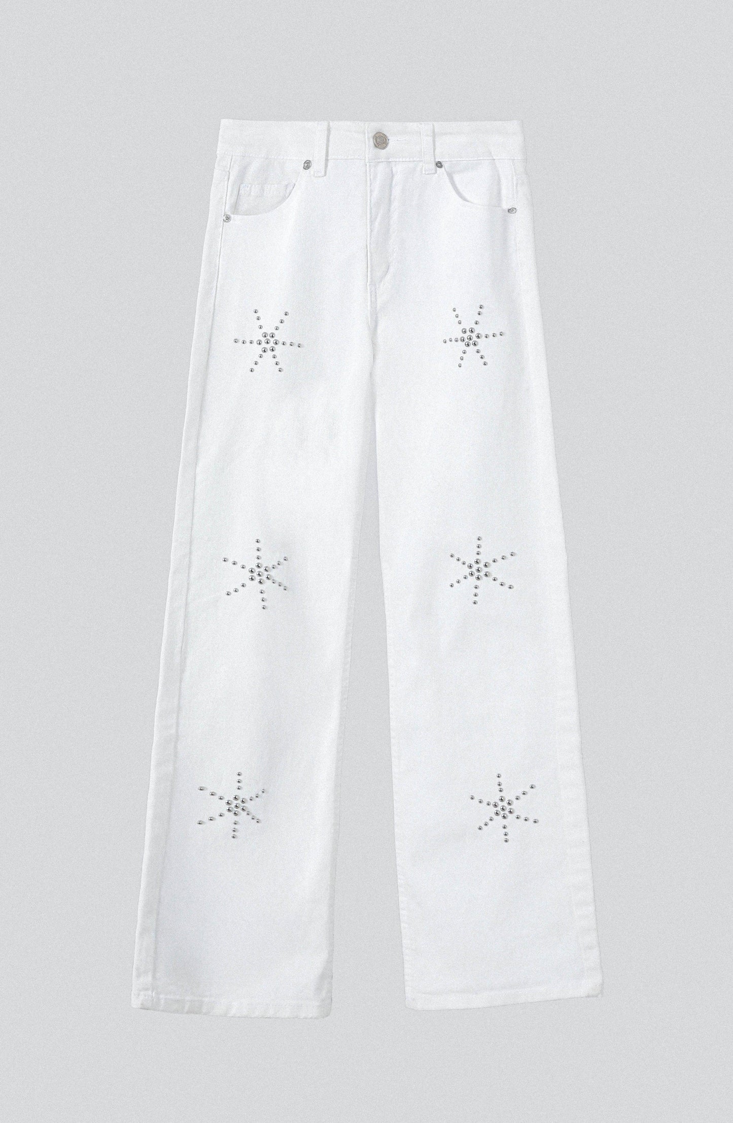 Pantalón Dibujo Flores White