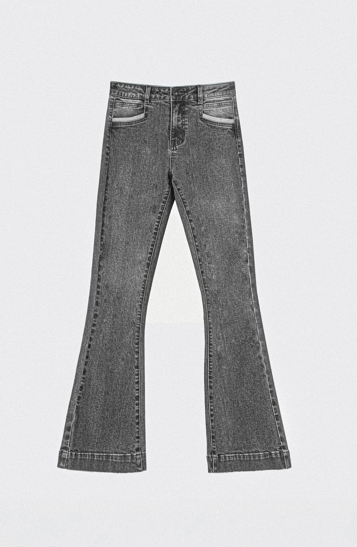 Black Pocket Flare Pants