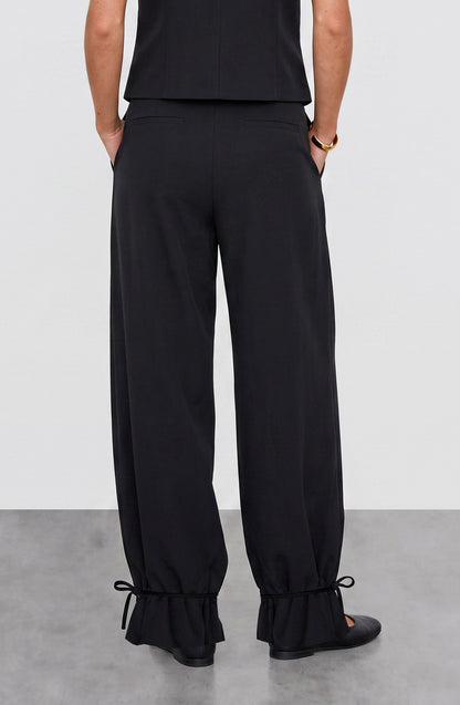 Tencel Black Tailored Pants