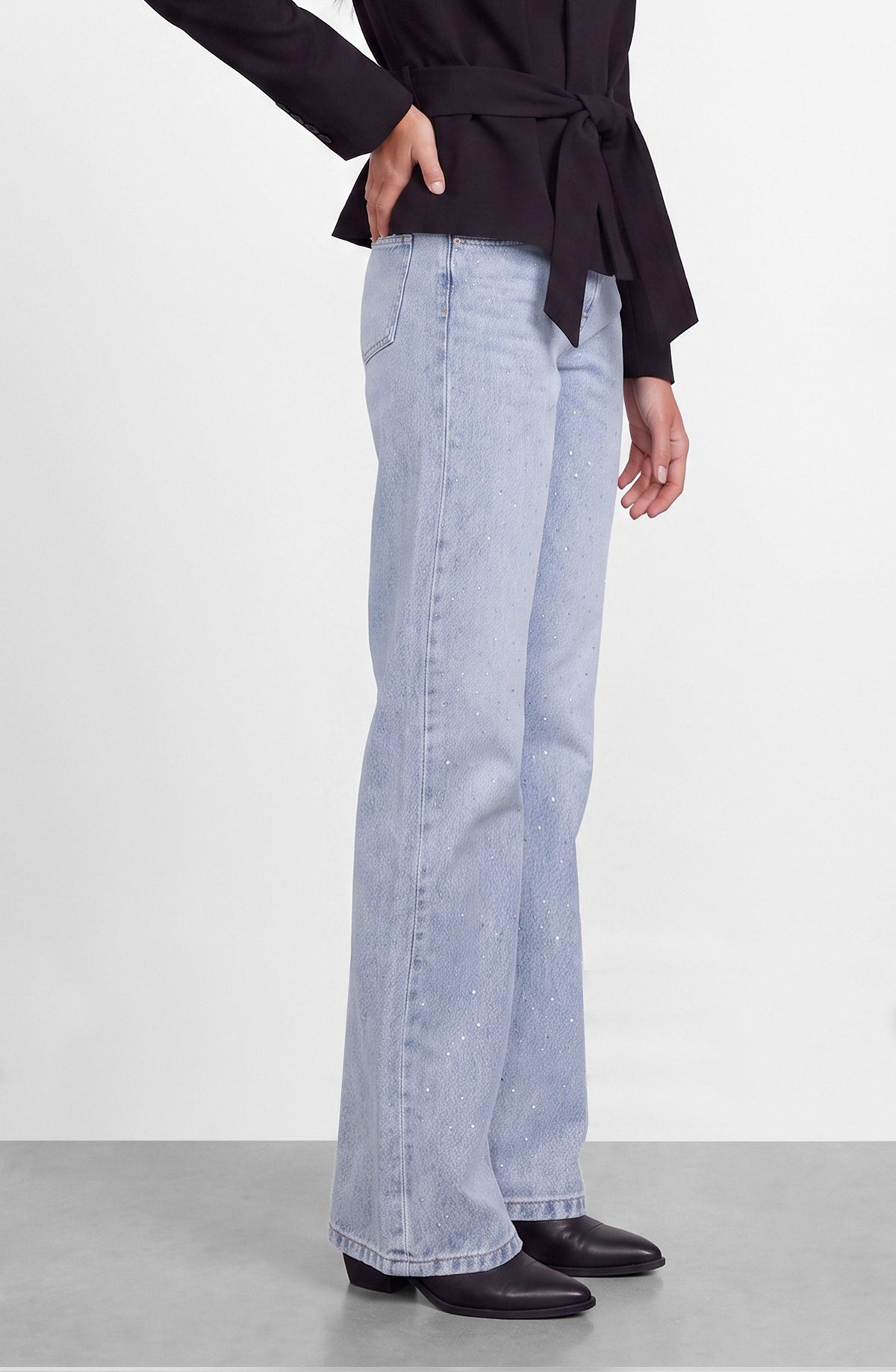 Light Blue Strass Pants