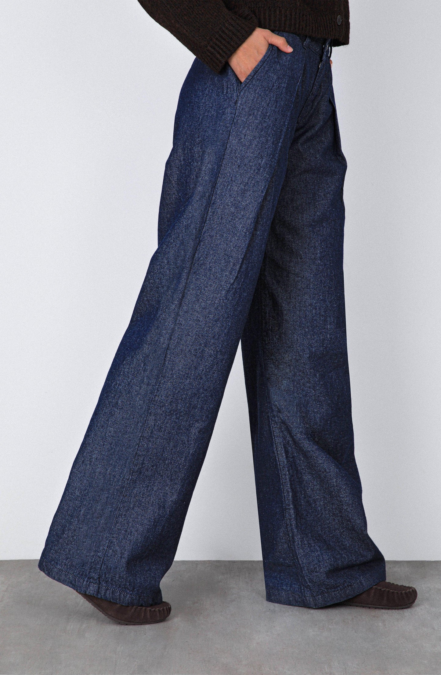 Blue Denim Tailored Pants
