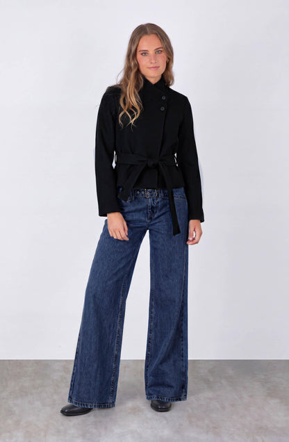 Low-Rise Buckle Pants