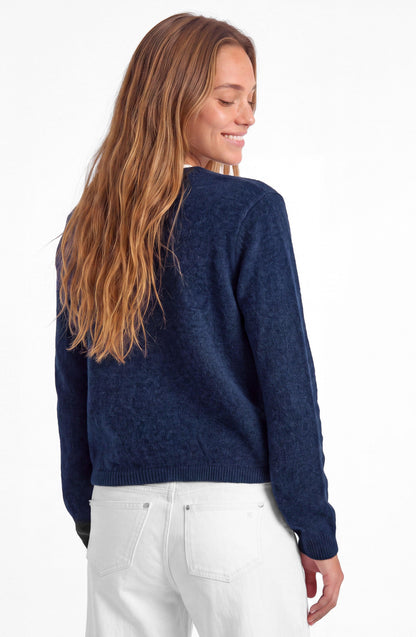 Navy Button Cardigan