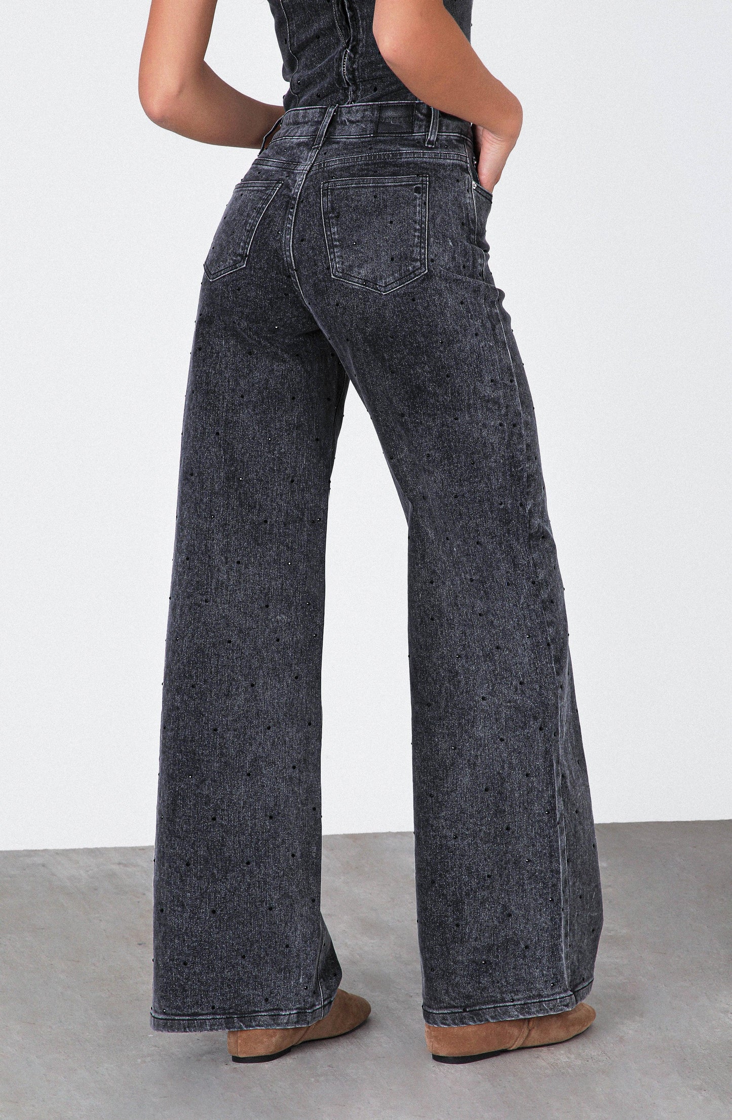 Black Strass Pants