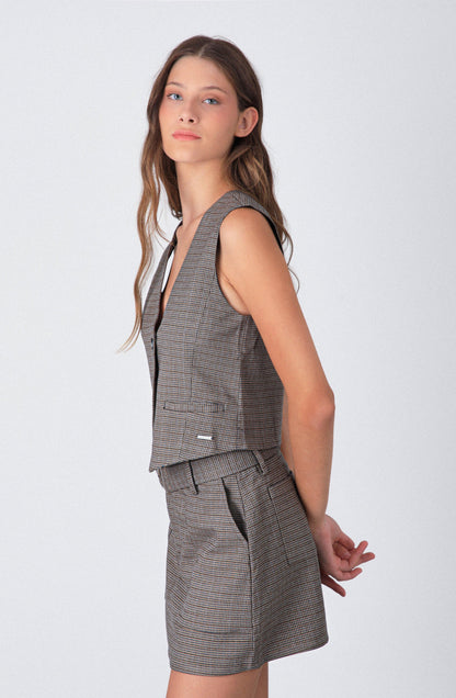 Brown Knit Vest