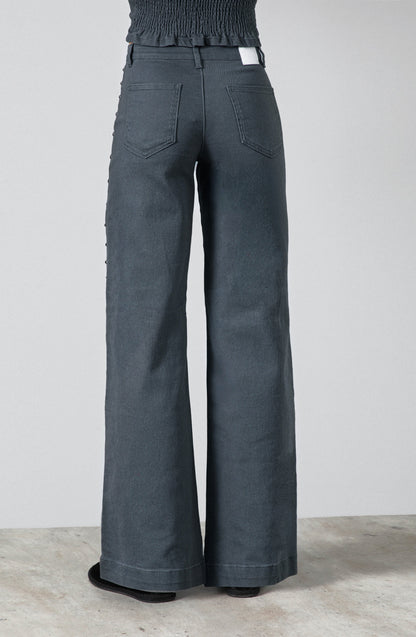 Pantalón Tachas Bolsillos Gray