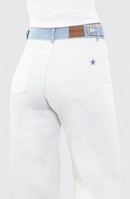 Pantalón Pretina Rayas White