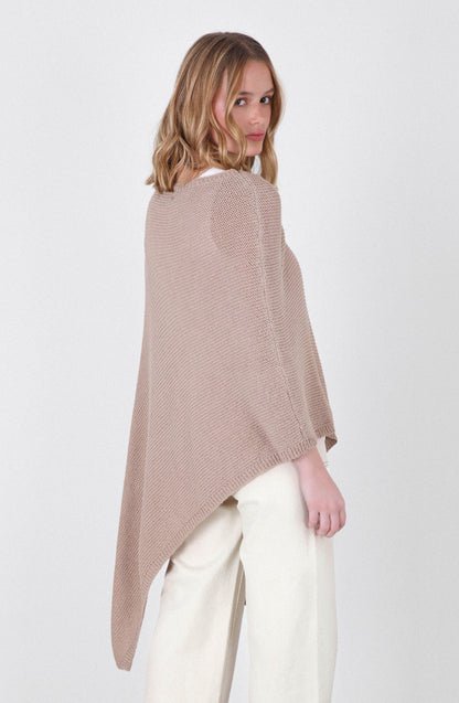Beige Knit Cape