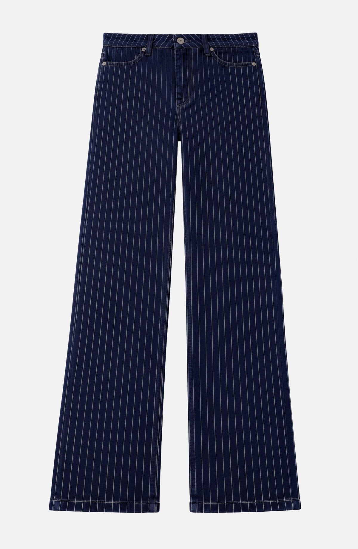 Indigo Striped Denim Pants