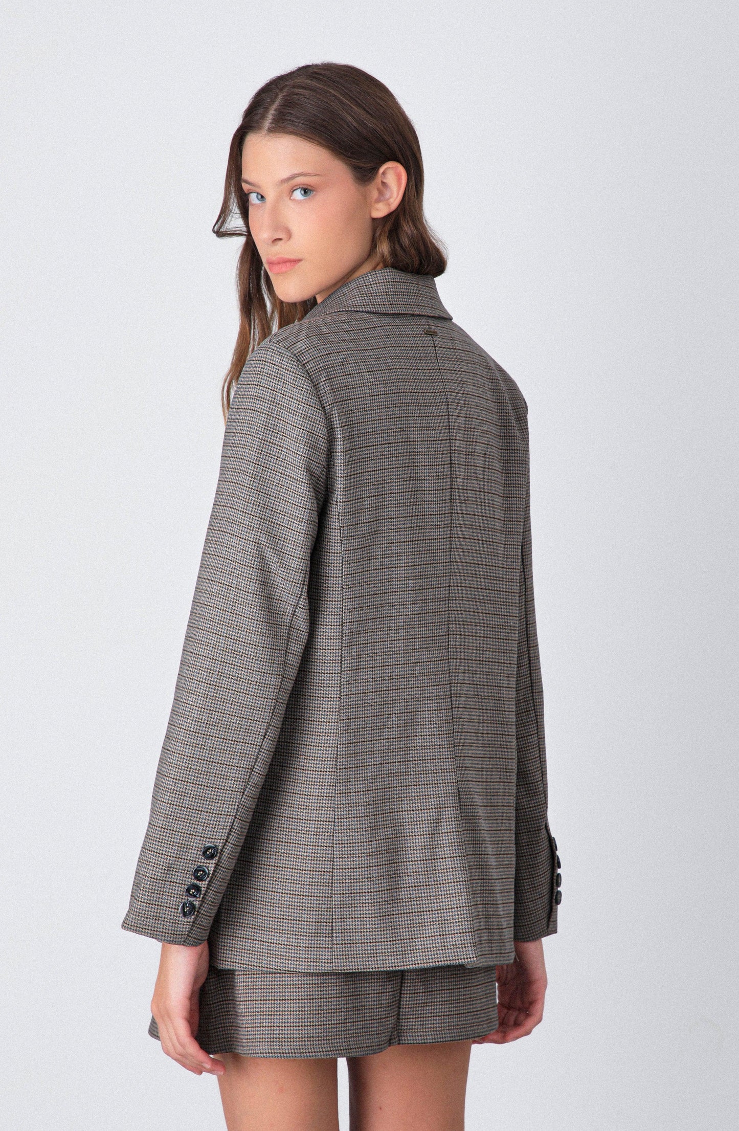 Brown Knit Blazer