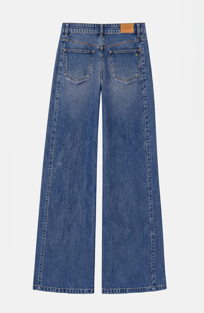 Pants Front Buttons Blue