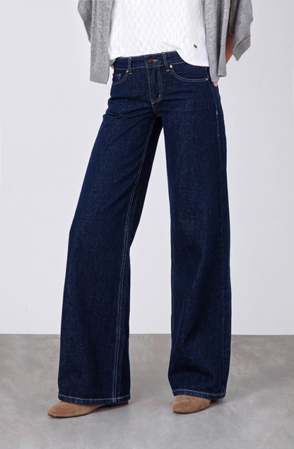 Low-Rise Embroidered Wings Pants