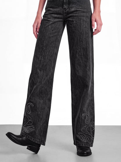 Paisley Grey Studded Pants