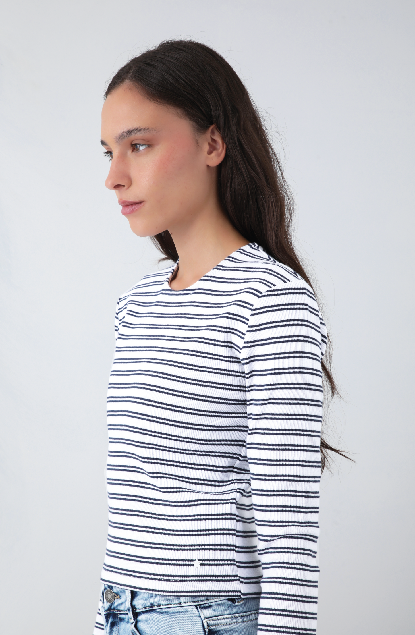 Long Sleeve T-Shirt Lineas White