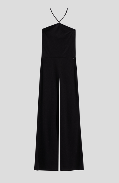 Long Halter Jumpsuit Black