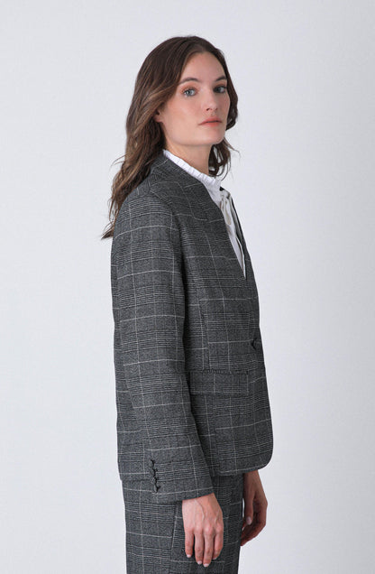 Gray Lurex Knit Blazer