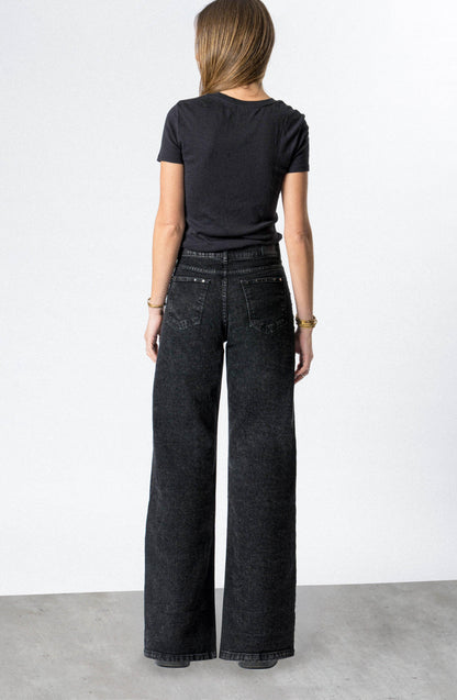 Black Pants with Front Studs