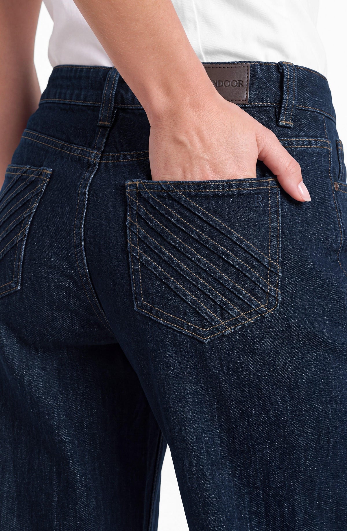 Indigo Pleated Denim Pants