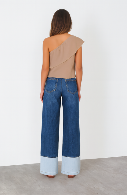 Bicolor White Stripe Pants