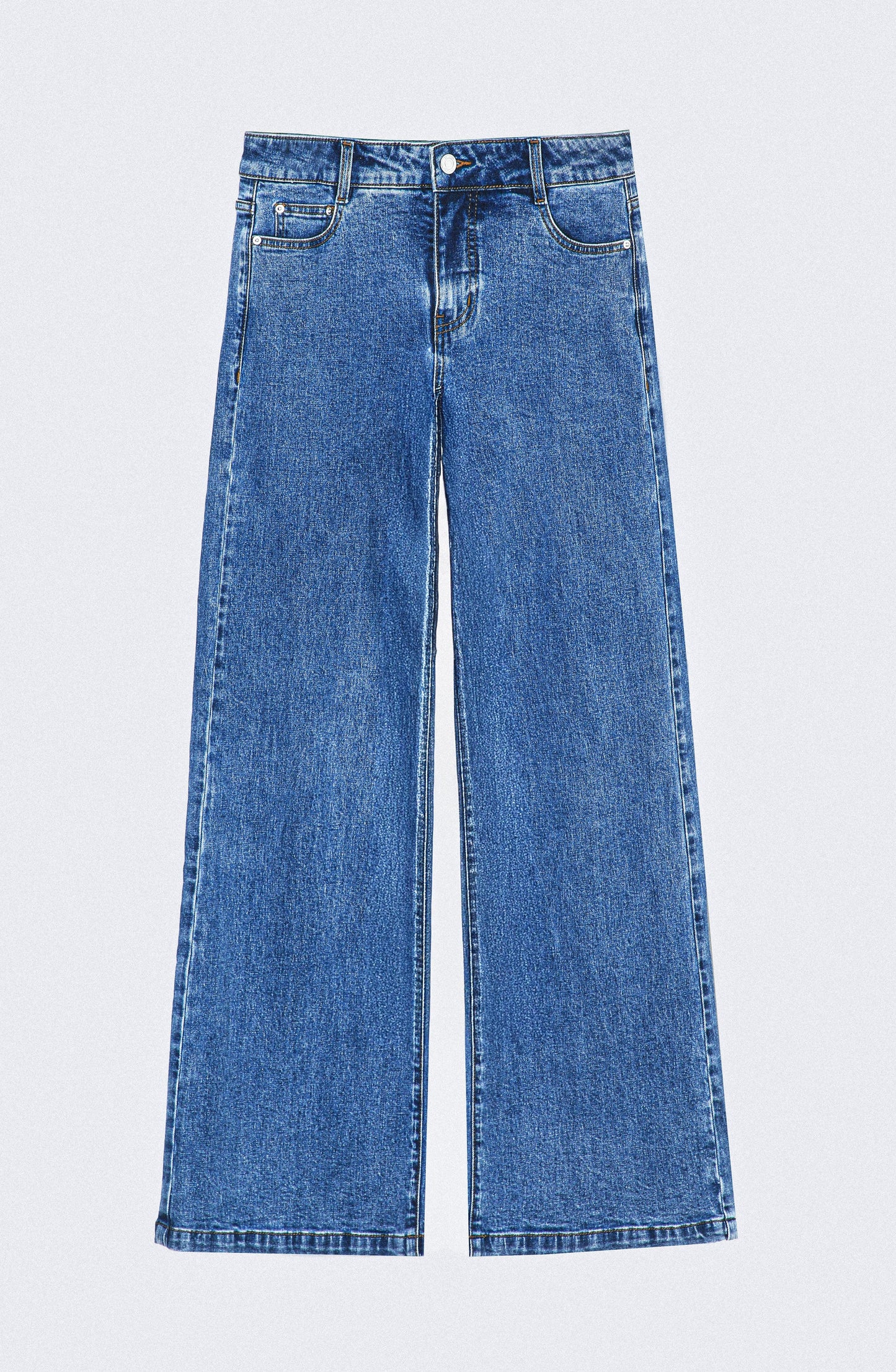 Blue Low Rise Pants