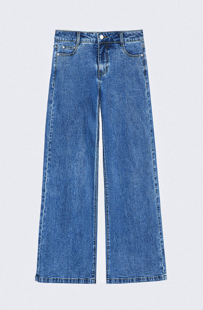 Blue Low Rise Pants