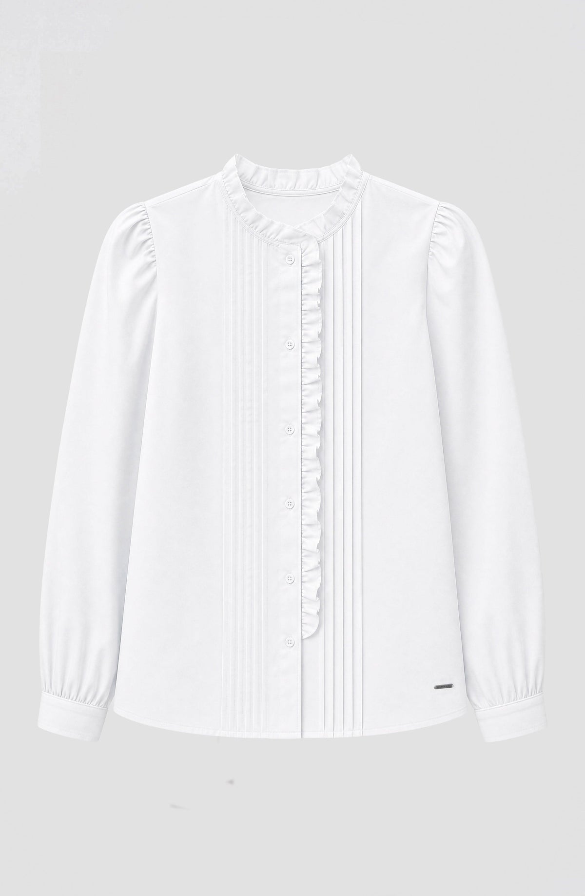 Front Flounce Blouse White