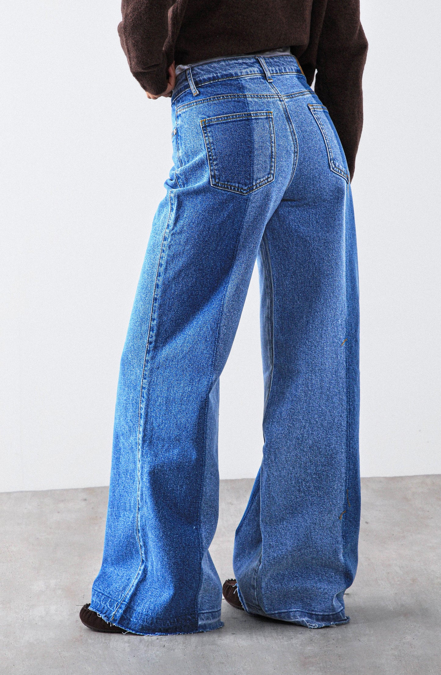Blue Two-Tone Pants