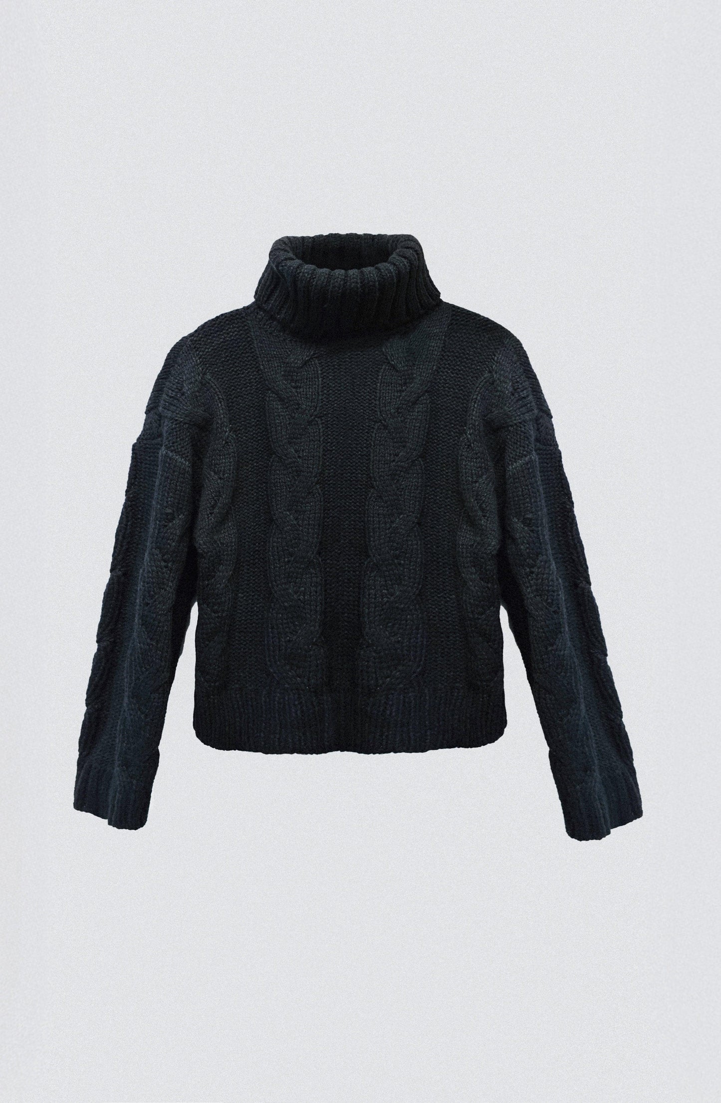 Black Braided Sweater