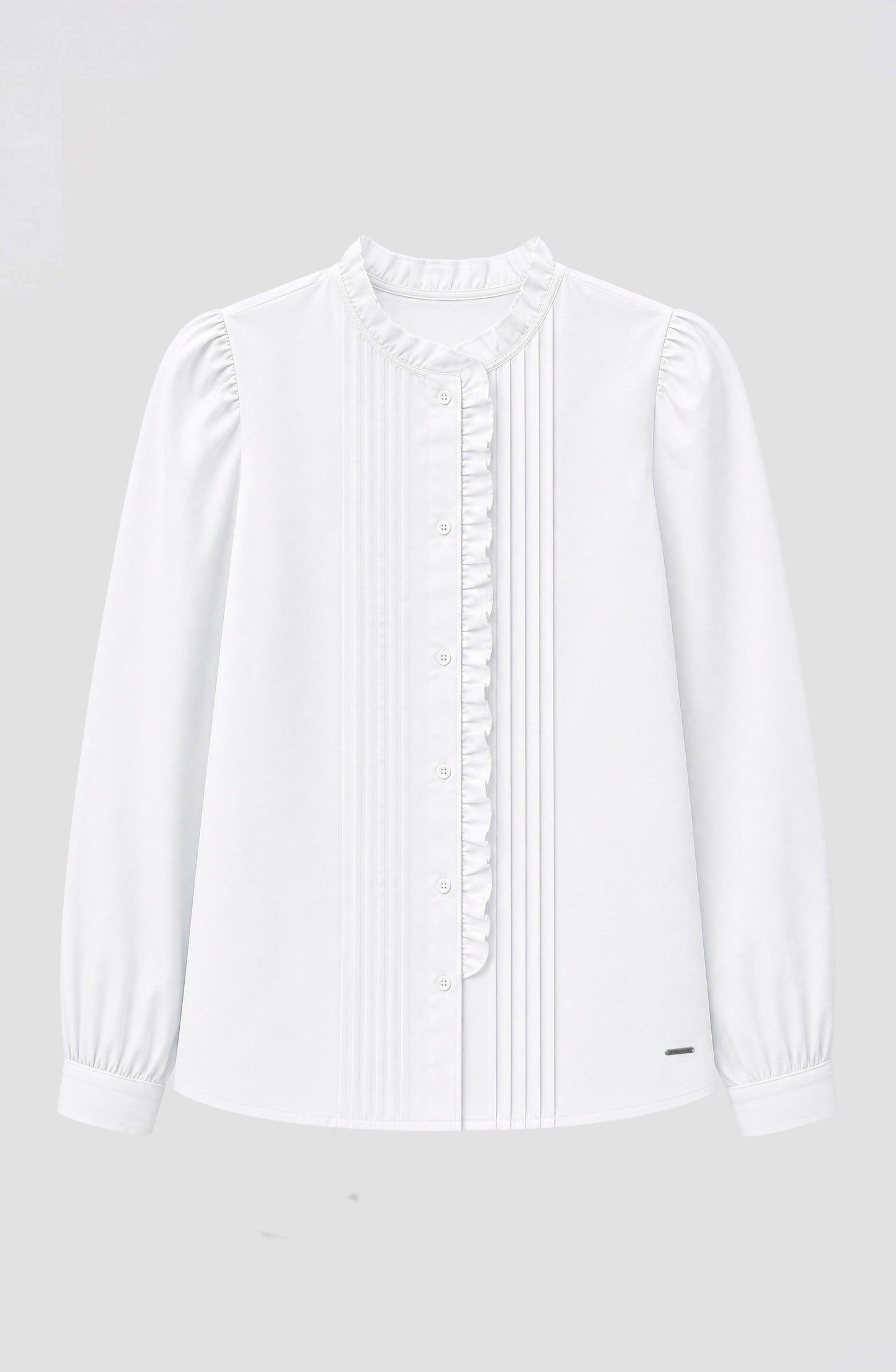 Front Flounce Blouse White