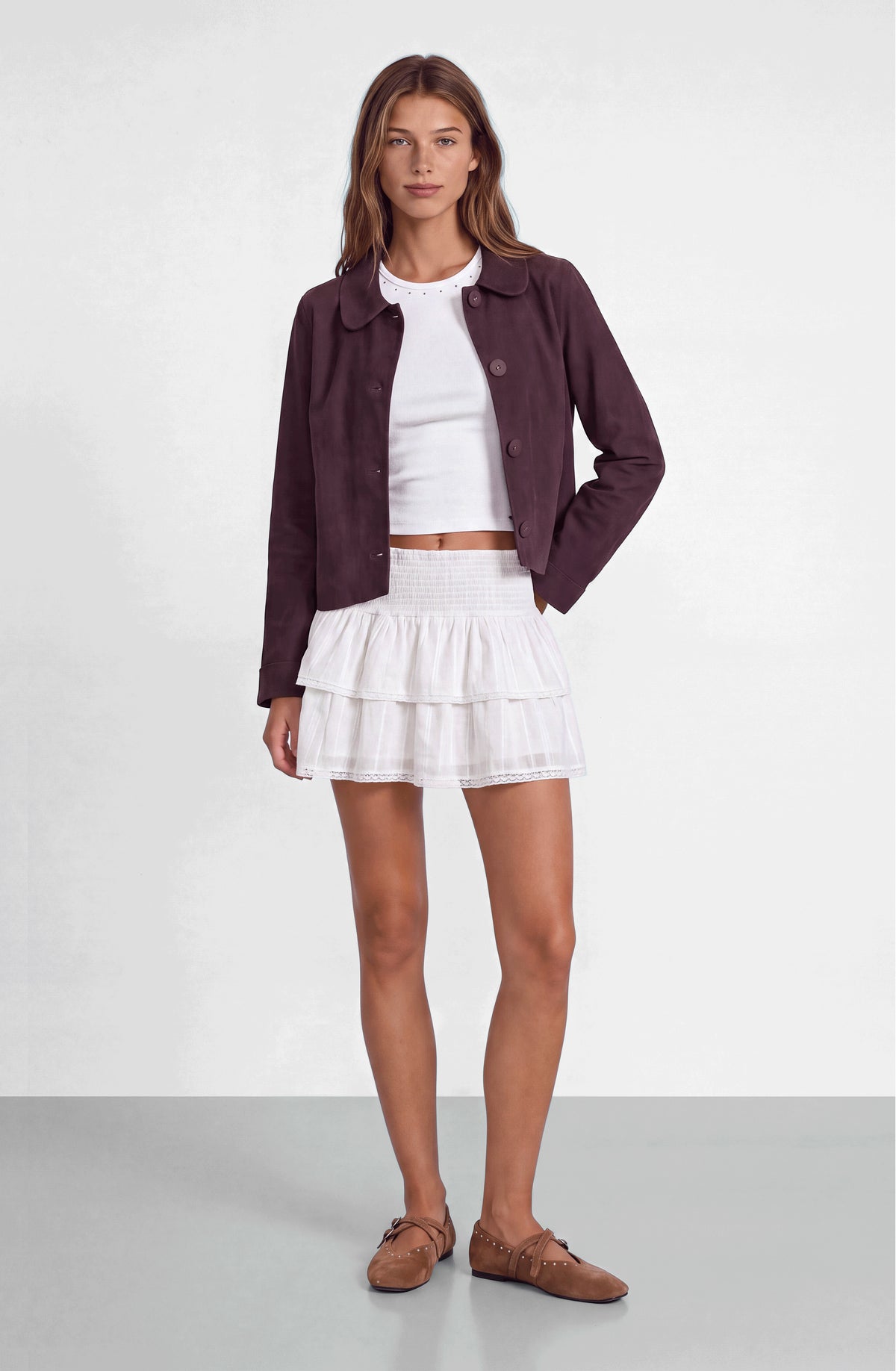 Purple Peter Pan Collar Jacket