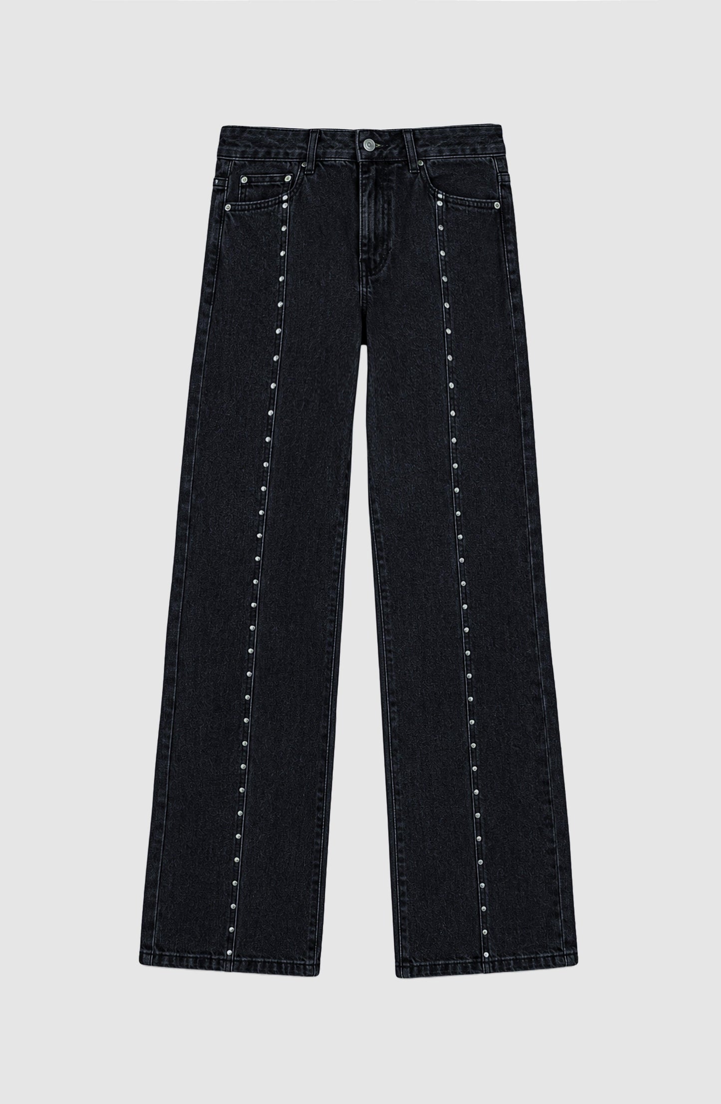 Gray Star Stud Cutout Pants